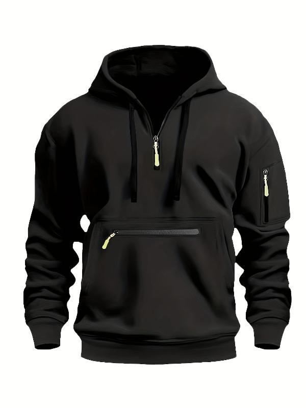 Daniel | Solid half-zip hoodie