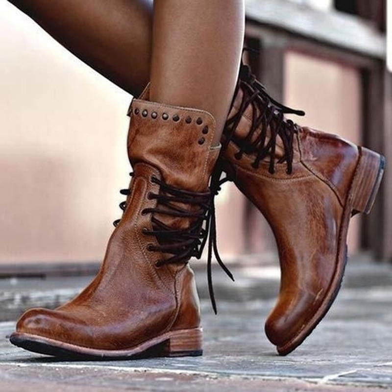 Selah - Leather lace up boots