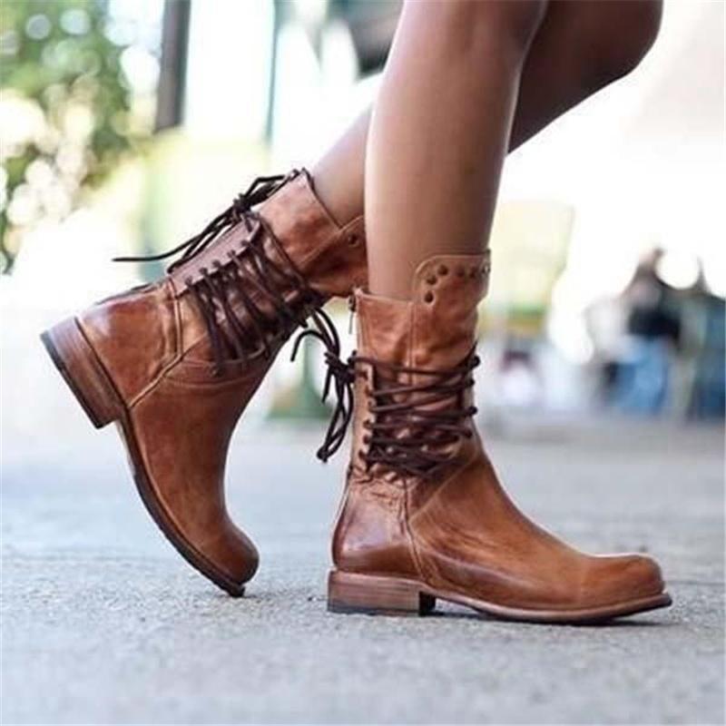 Selah - Leather lace up boots