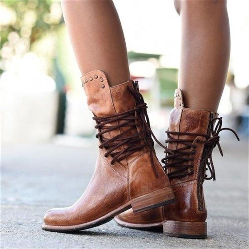 Selah - Leather lace up boots