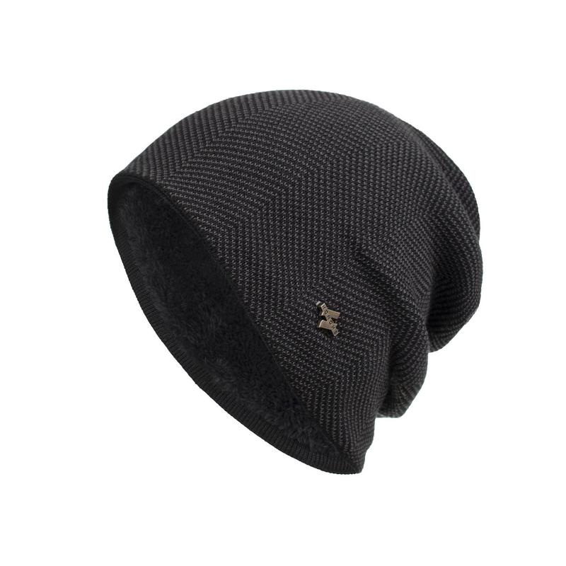 Leon | Warm men's fleece beanie - comfortable winter hat