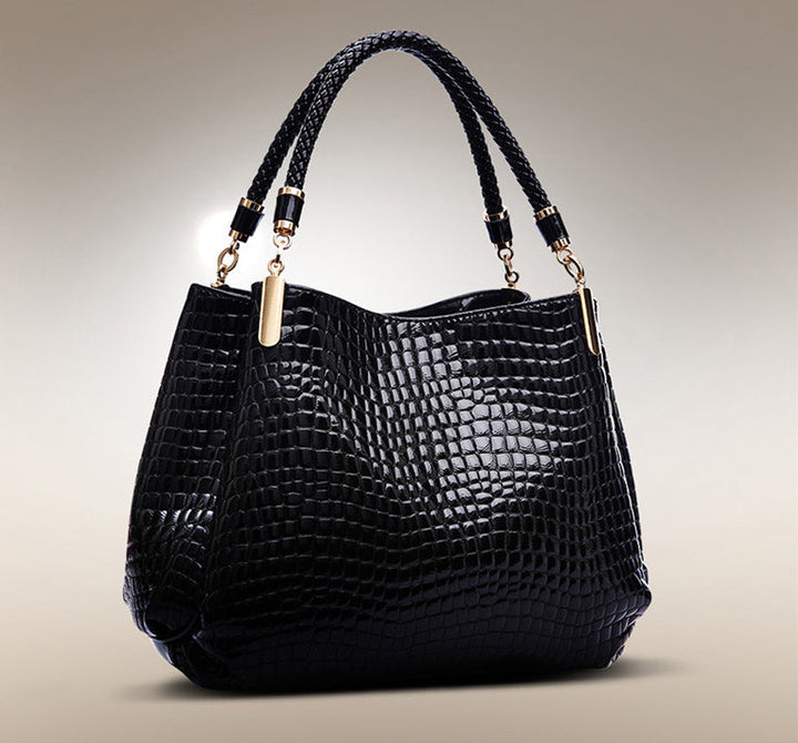 Vivenza | Durable Elegance Handbag with Crocodile Pattern