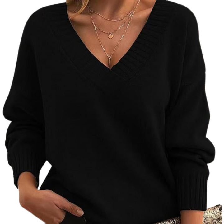 Kamila | Detailed v-neck sweater