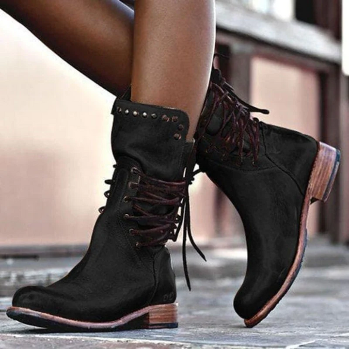 Selah - Leather lace up boots