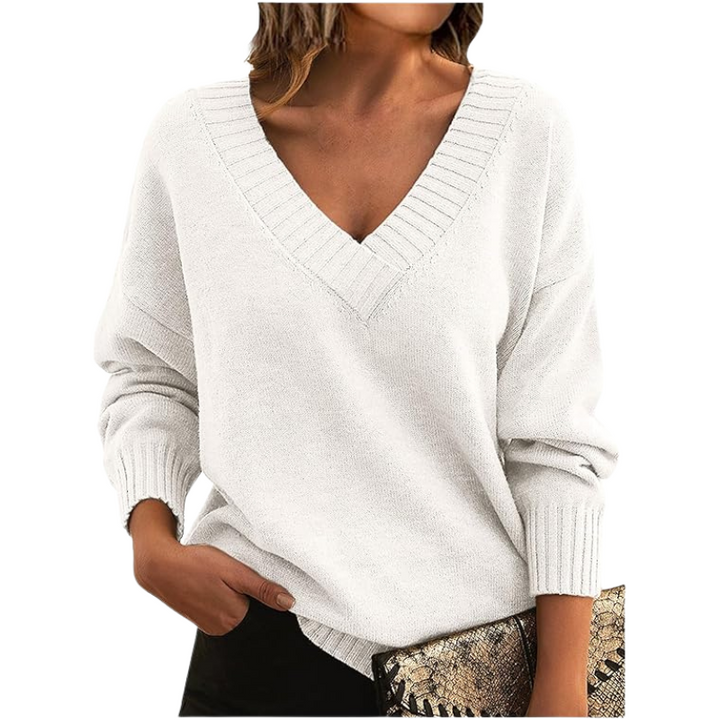 Kamila | Detailed v-neck sweater