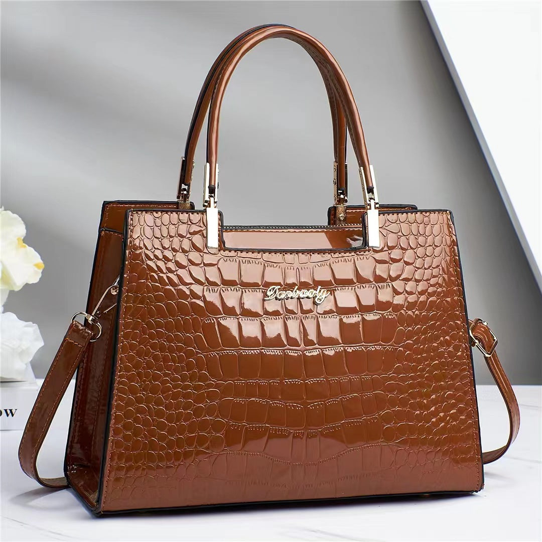 Jovika | Shine Luxury Handbag with Crocodile Print