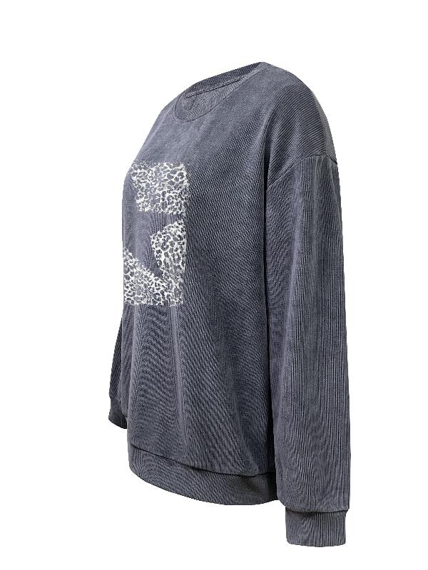 Aubriella | Drop shoulder sweatshirt with star print