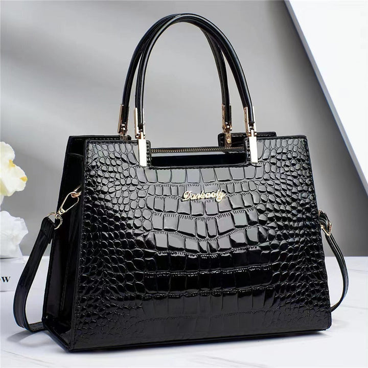 Jovika | Shine Luxury Handbag with Crocodile Print