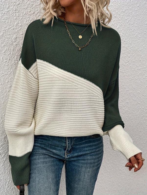 Zayla | Color block loose pullover sweater