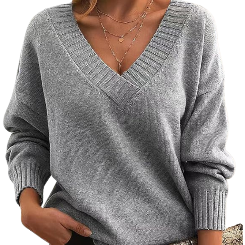 Kamila | Detailed v-neck sweater