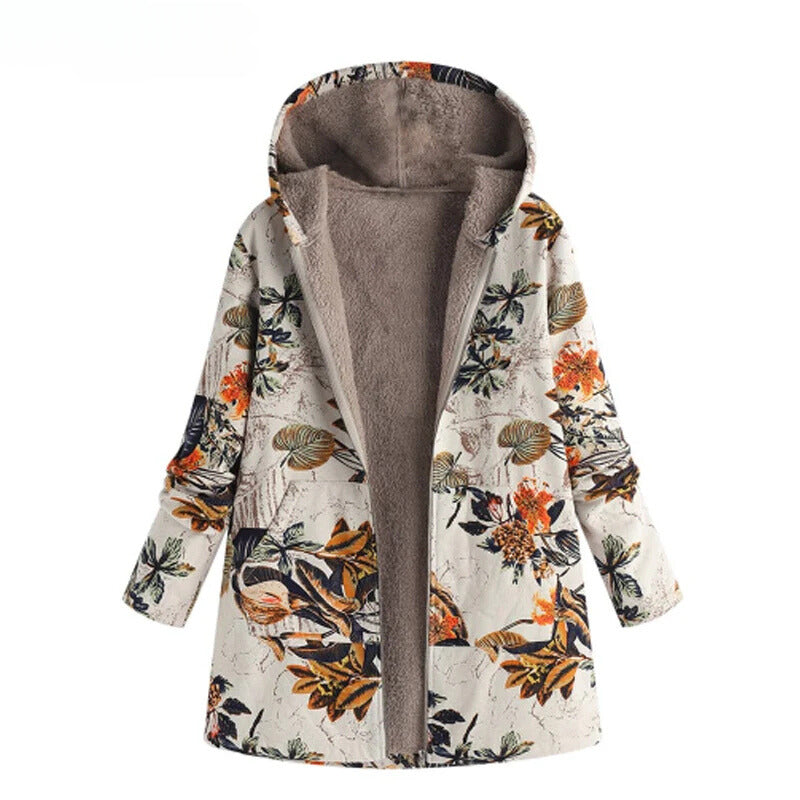 Melissa | Floral hooded winter jacket