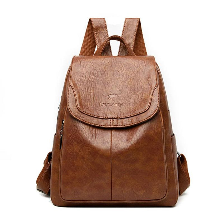 Shelou | Secure leather backpack