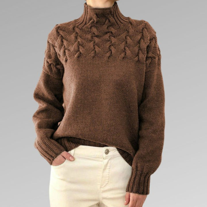 Maquel | Elegant cable knit sweater