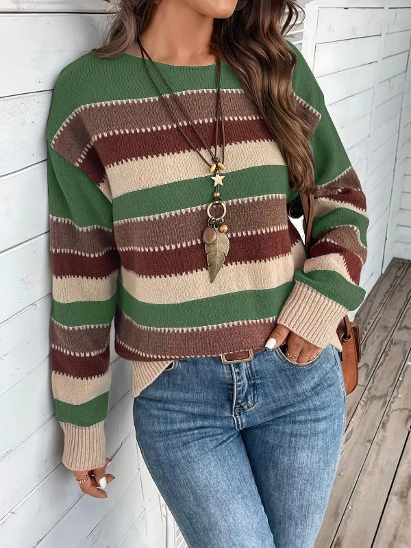 Winona | Color-block round neck sweater