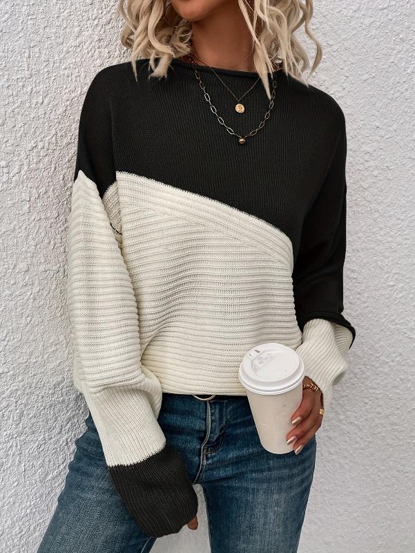 Zayla | Color block loose pullover sweater