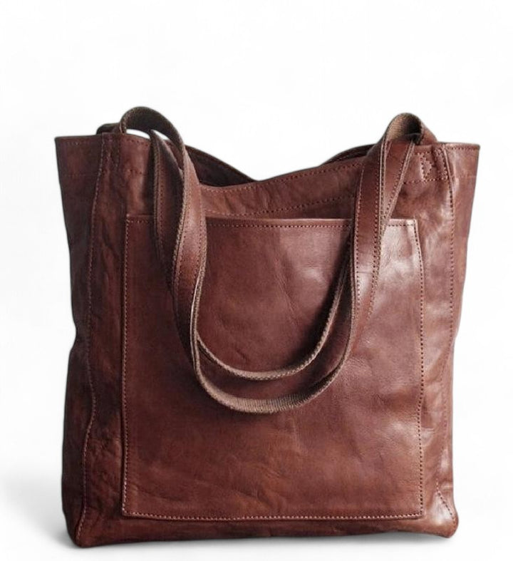 Sky | Classic leather tote bag