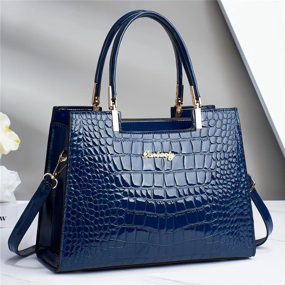 Jovika | Shine Luxury Handbag with Crocodile Print