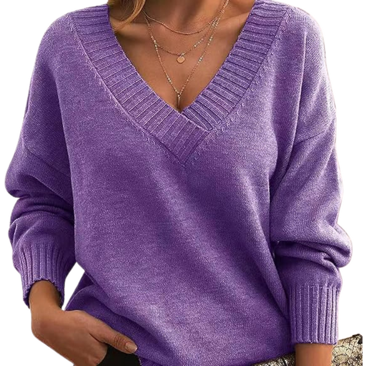 Kamila | Detailed v-neck sweater