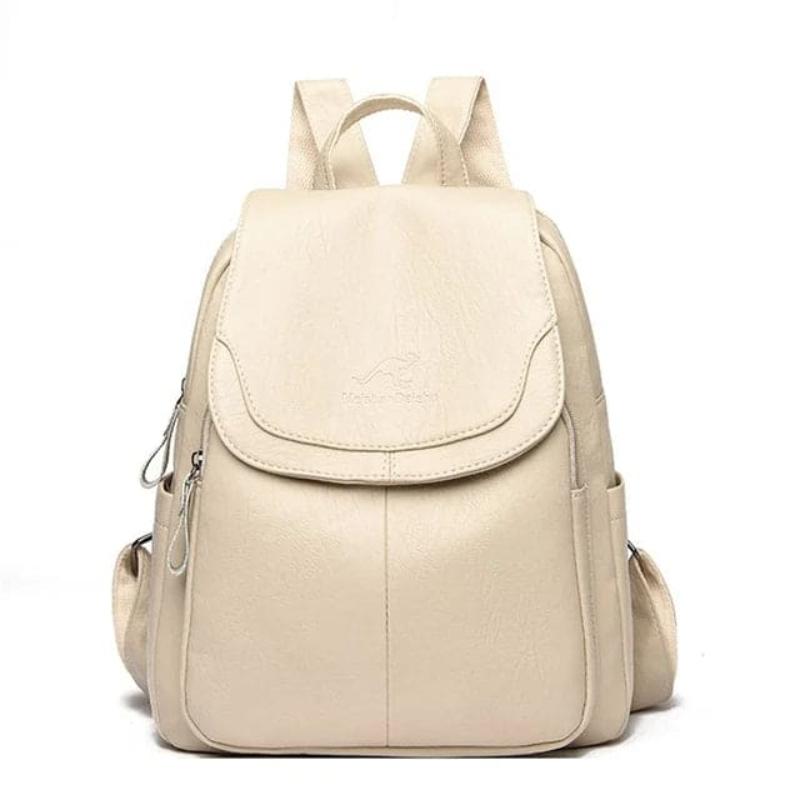 Shelou | Secure leather backpack