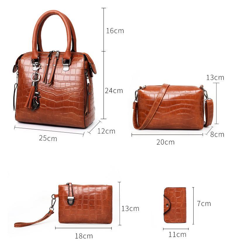 Rosmira | 4-Piece Leather Bag Set