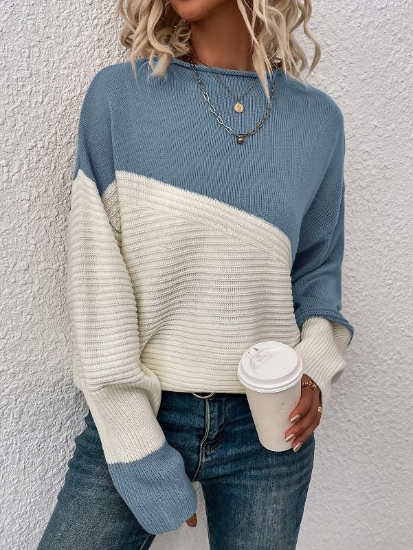 Zayla | Color block loose pullover sweater