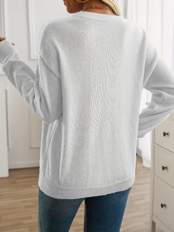 Lexie | Loose-fit crew neck solid sweater