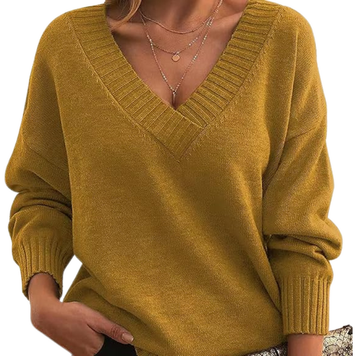 Kamila | Detailed v-neck sweater