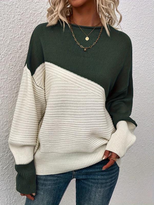 Zayla | Color block loose pullover sweater