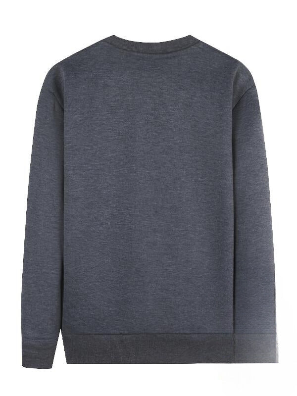 Drix | Solid thermal trendy fleece-lined sweatshirt