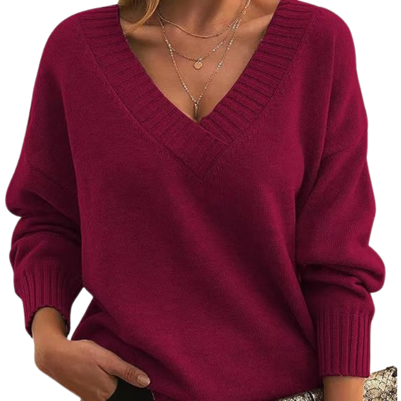 Kamila | Detailed v-neck sweater