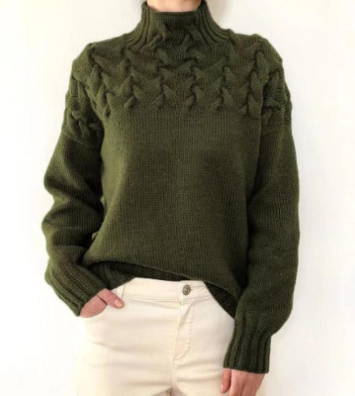 Maquel | Elegant cable knit sweater