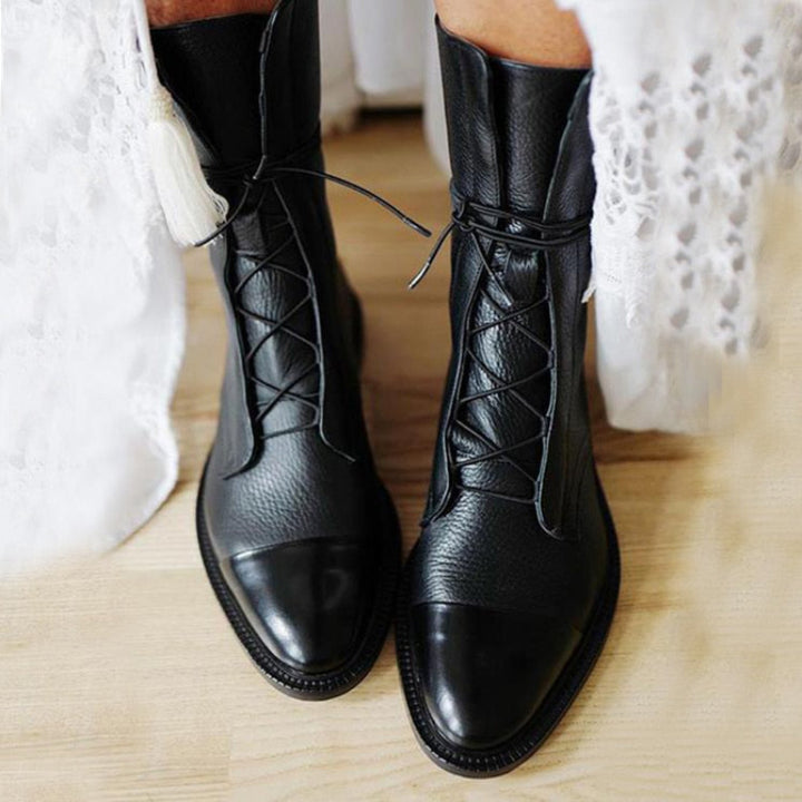 Bryony | Laced leather boots