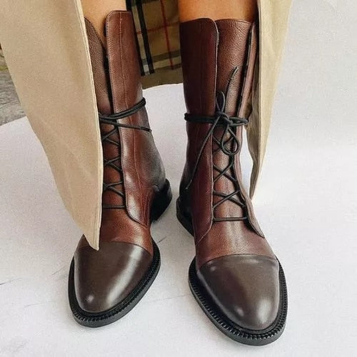 Bryony | Laced leather boots