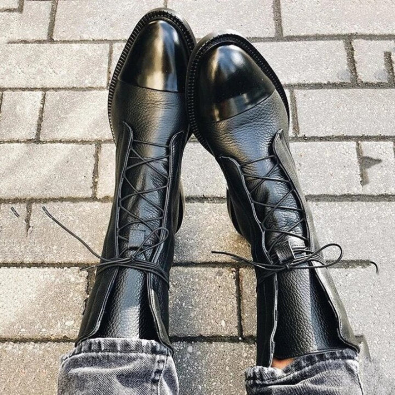 Bryony | Laced leather boots