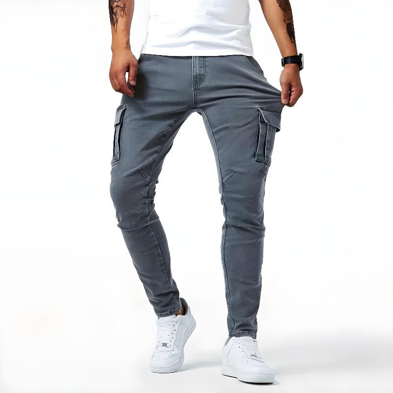 Jack | Elastic denim cargo pants