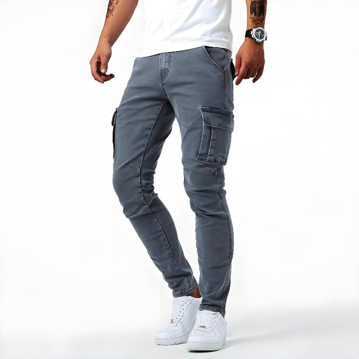 Jack | Elastic denim cargo pants