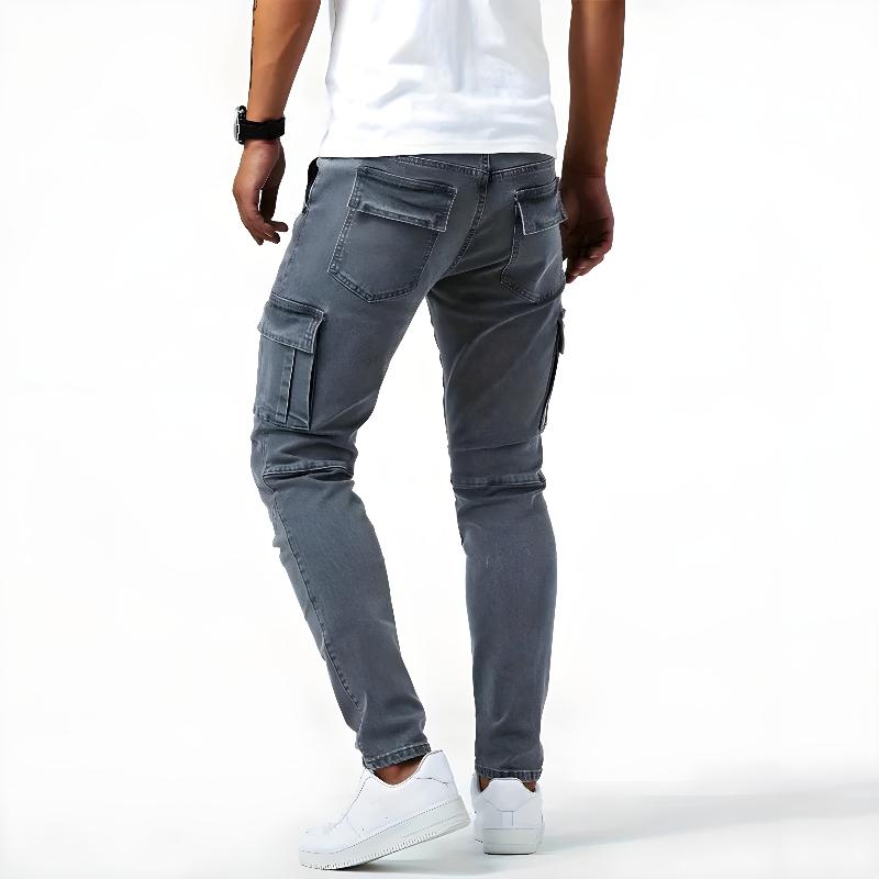 Jack | Elastic denim cargo pants