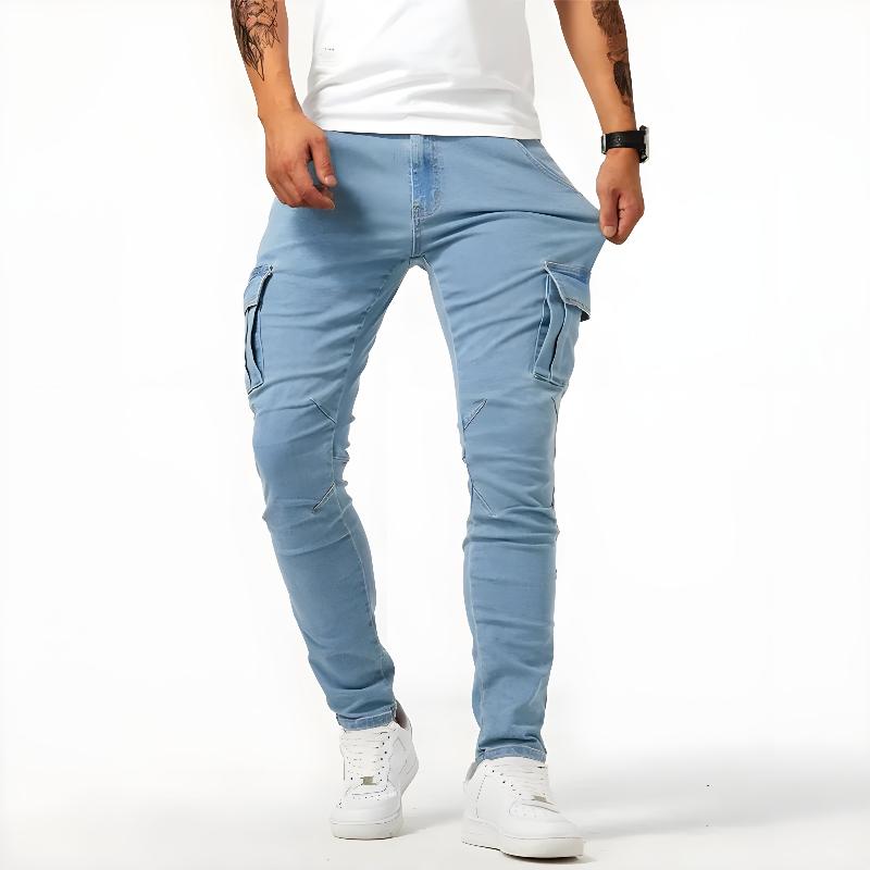 Jack | Elastic denim cargo pants