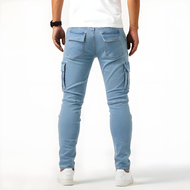 Jack | Elastic denim cargo pants