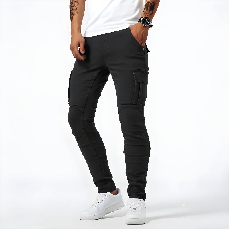 Jack | Elastic denim cargo pants