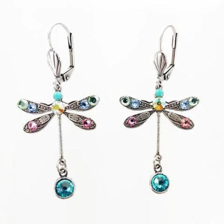 Yvonne | Elegant carved dragonfly earrings