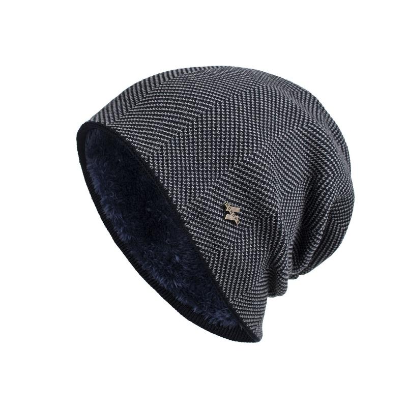 Leon | Warm men's fleece beanie - comfortable winter hat