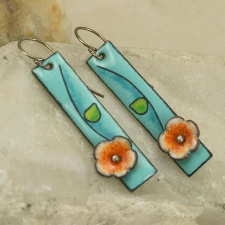 Salem | Floral enamel earrings