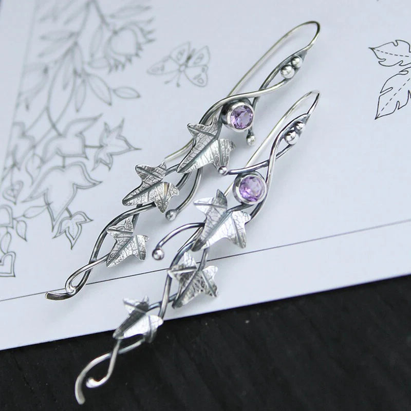 Ailyn | Vintage leaf elf earrings