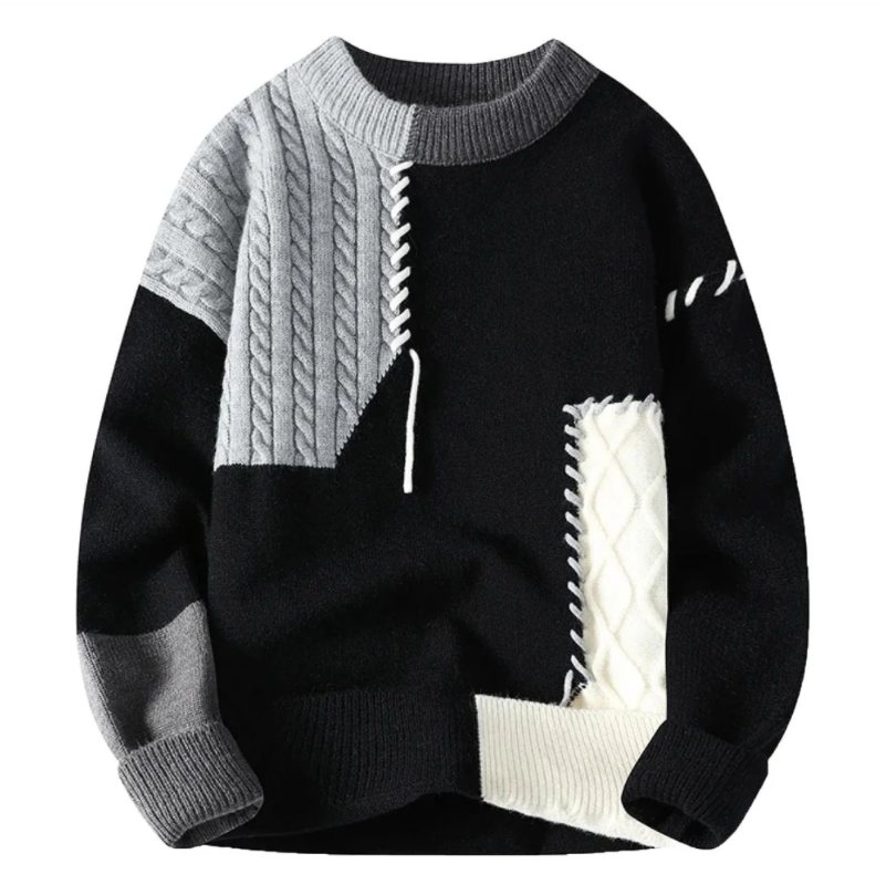 Liam | Patchwork sweater with unique comfort