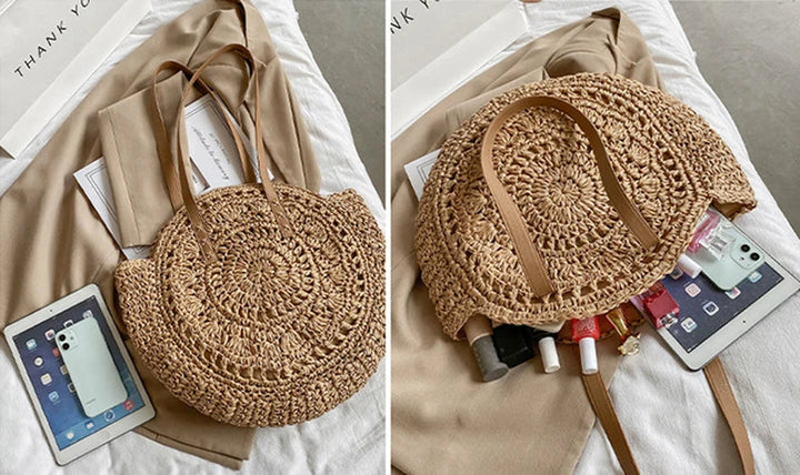 Calyndra | Multi-functional Straw Crossbody Bag