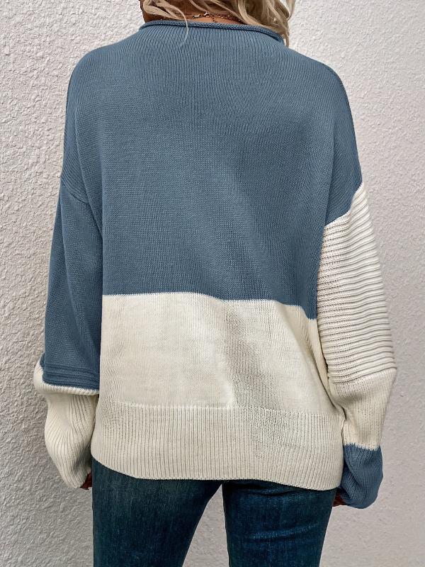 Zayla | Color block loose pullover sweater