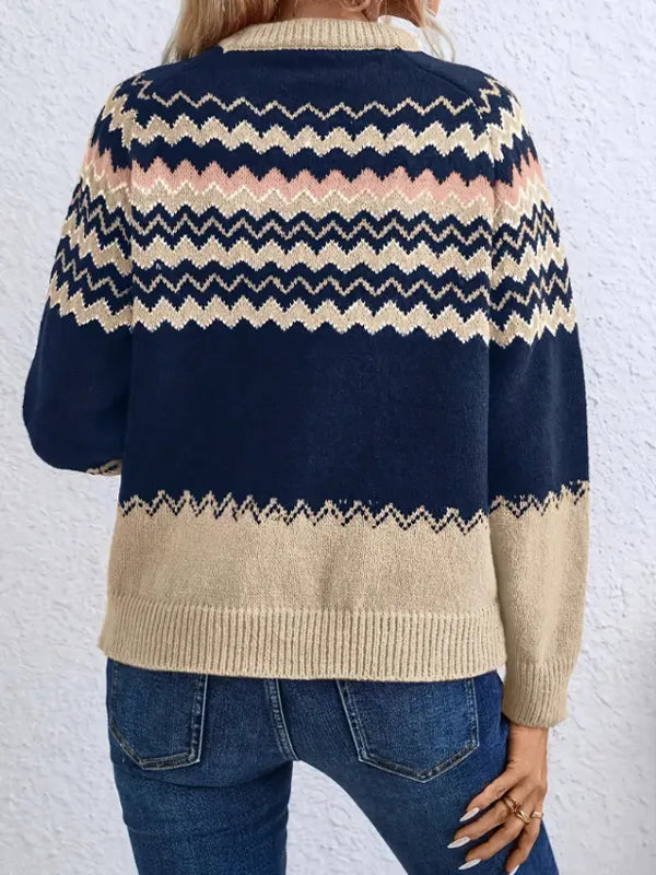 Adaline | Trendy autumn & winter striped sweater