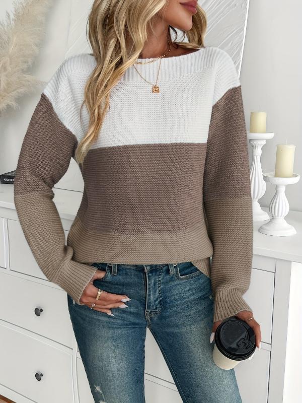 Thalia | Striped Color block sweater