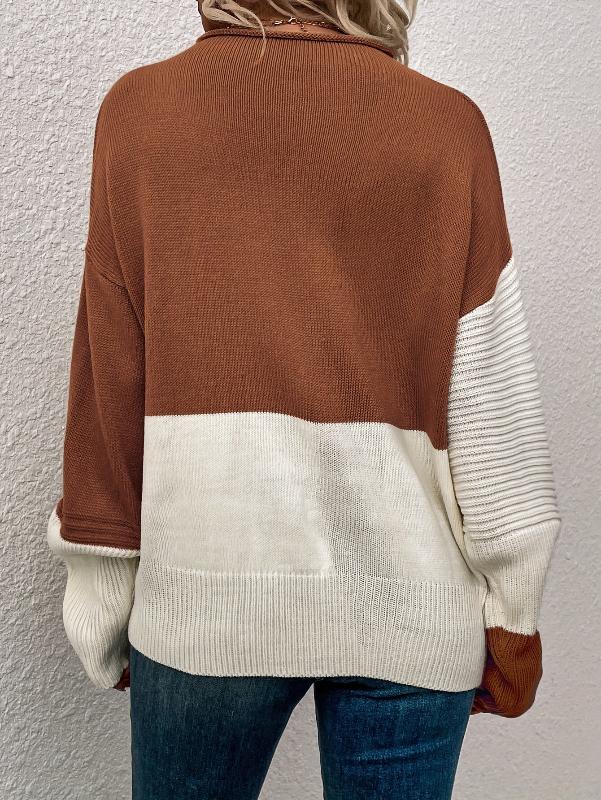 Zayla | Color block loose pullover sweater